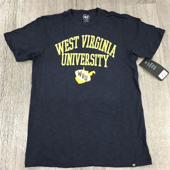 NWT Western Virginia University Mountaineers  47 SS Tshirt Large Fall Navy - Picture 1 of 3